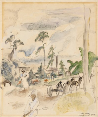 Landschaft mit Figuren, Miami, 1916 von Jules Pascin