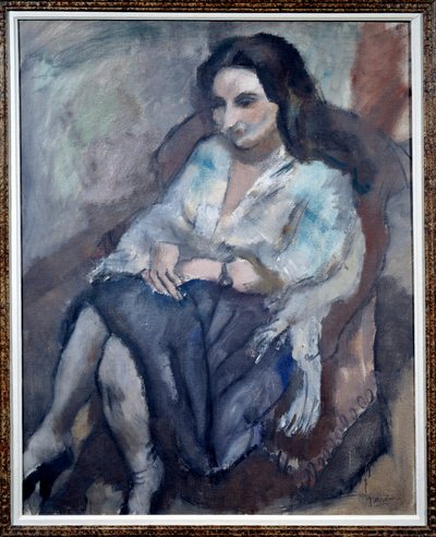 Porträt von Andree. Porträt einer sitzenden Frau von Jules Pascin