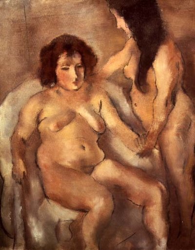 Zwei nackte Frauen (Das Bordell) ca. 1919 von Jules Pascin