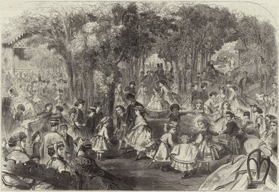 Kinderball im Pré Catalan (Stich) von Jules Pelcoq