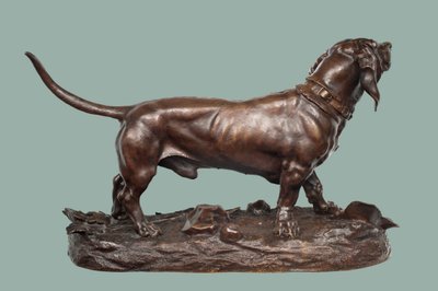 Ein Basset Hound von Jules Pierre Moigniez