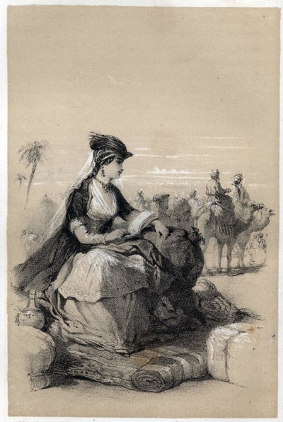 Porträt von Lady Mary (Marie) Wortley Montagu (26. Mai 1689 - 21. August 1762), britische Schriftstellerin von Jules and Raunheim Hermann David