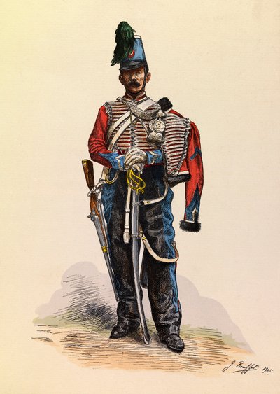 Porträt eines Brigadier Hussard von Jules Rouffet