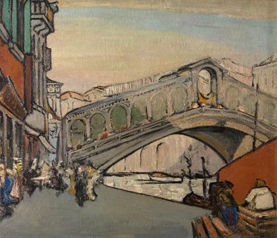 Die Rialtobrücke in Venedig von Jules Schmalzigaug