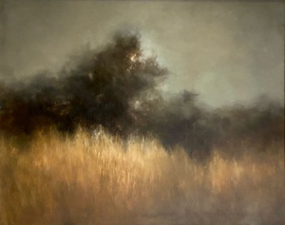 Nebelige Goldene Landschaft von Julia Purinton