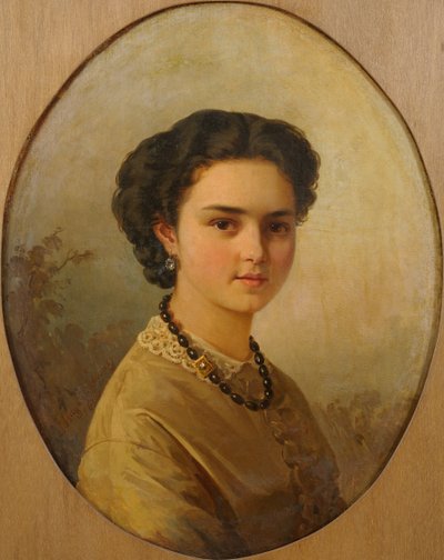 Porträt einer Dame von Julie Wilhelmine Hagen Schwarz