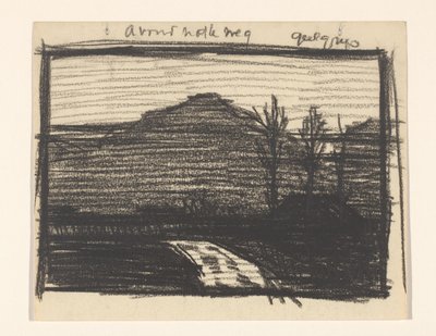 Landschaft mit Bäumen und Weg von Julie de Graag