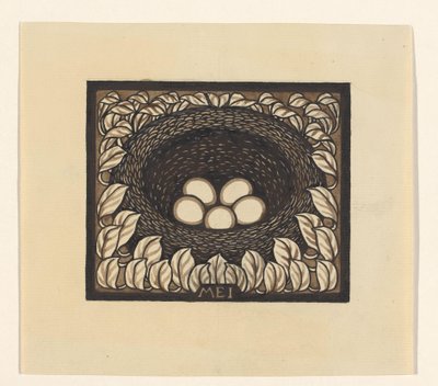 Vogelnest mit Eiern von Julie de Graag