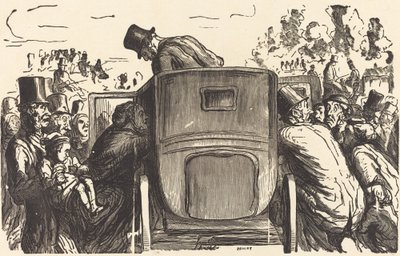 Weltausstellung: Der Fremde findet alle wünschenswerten Einrichtungen... von Julien Antoine Peulot after Honoré Daumier