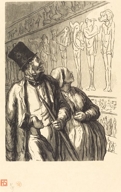 Weltausstellung: Ägyptische Abteilung von Julien Antoine Peulot after Honoré Daumier