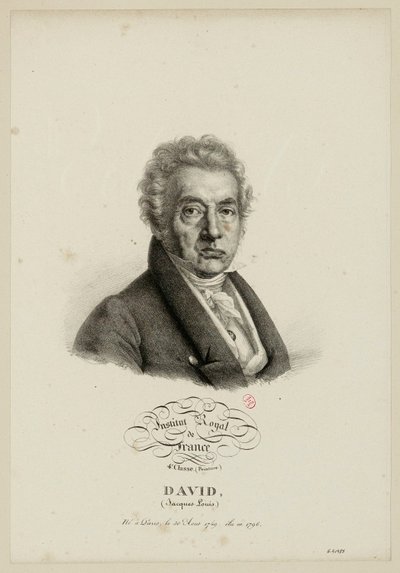 Königliches Institut von Frankreich, 4. Klasse (Malerei). David (Jacques-Louis), geboren am 30. August 1749 in Paris, 1796 gewählt. von Julien Leopold Boilly
