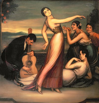 Eine Allegorie des Glücks von Julio Romero de Torres