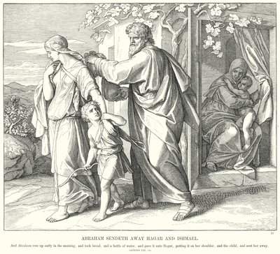 Abraham schickt Hagar und Ismael fort von Julius (after) Schnorr von Carolsfeld