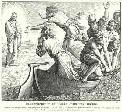 Christus erscheint seinen Jüngern am See Tiberias von Julius (after) Schnorr von Carolsfeld