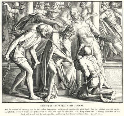Christus wird mit Dornen gekrönt von Julius (after) Schnorr von Carolsfeld