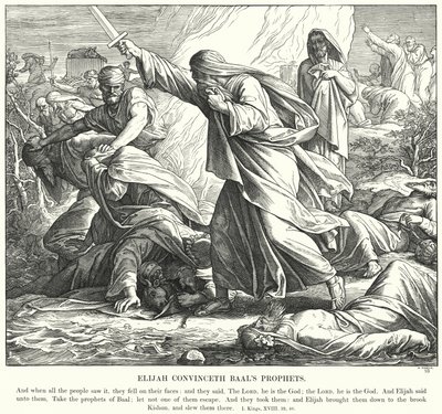 Elia überzeugt die Propheten Baals von Julius (after) Schnorr von Carolsfeld