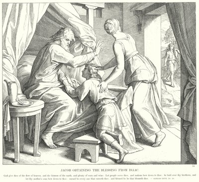 Jakob erhält den Segen von Isaak von Julius (after) Schnorr von Carolsfeld