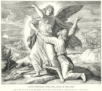 Jakob kämpft mit dem Engel des Herrn von Julius (after) Schnorr von Carolsfeld