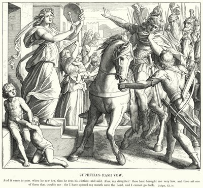 Jephthas unbedachtes Gelübde von Julius (after) Schnorr von Carolsfeld