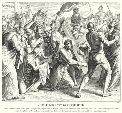 Jesus wird zur Kreuzigung geführt von Julius (after) Schnorr von Carolsfeld