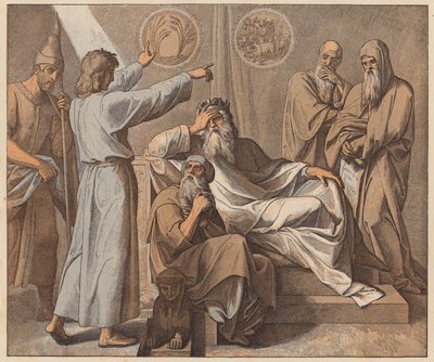 Joseph deutet Pharaos Träume, Genesis, XLI, 25 von Julius (after) Schnorr von Carolsfeld