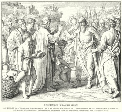Melchisedek segnet Abram (Stich) von Julius (after) Schnorr von Carolsfeld