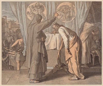 Nathan und David, 2. Samuel, XII, 7 von Julius (after) Schnorr von Carolsfeld
