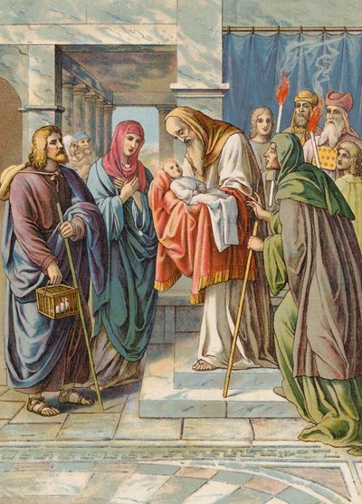 Darstellung Jesu im Tempel von Julius (after) Schnorr von Carolsfeld