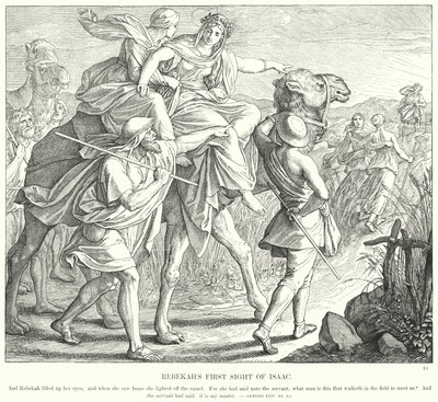 Rebekkas erster Blick auf Isaak von Julius (after) Schnorr von Carolsfeld