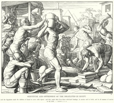 Knechtschaft und Unterdrückung der Israeliten in Ägypten von Julius (after) Schnorr von Carolsfeld