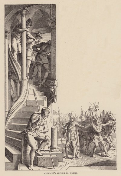 Siegfrieds Rückkehr nach Worms von Julius (after) Schnorr von Carolsfeld