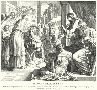 Salomo wird zum König ausgerufen von Julius (after) Schnorr von Carolsfeld