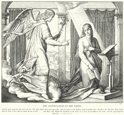 Die Verkündigung an die Jungfrau von Julius (after) Schnorr von Carolsfeld