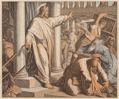 Die Vertreibung der Käufer und Verkäufer aus dem Tempel, Johannes, II von Julius (after) Schnorr von Carolsfeld