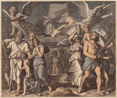 Die Verwirrung der Sprachen, Genesis, XI, 7 von Julius (after) Schnorr von Carolsfeld