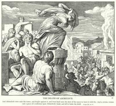 Der Tod von Abimelech von Julius (after) Schnorr von Carolsfeld