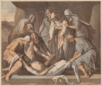 Die Grablegung Christi, Johannes, XIX, 41, 42 von Julius (after) Schnorr von Carolsfeld