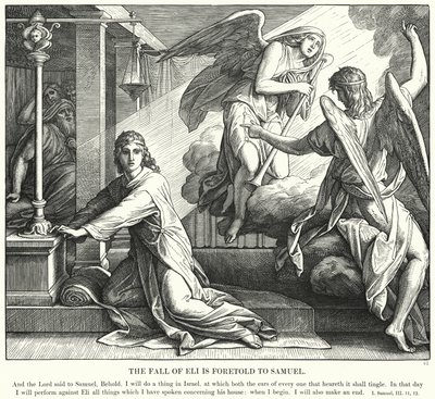 Der Fall von Eli wird Samuel vorhergesagt von Julius (after) Schnorr von Carolsfeld