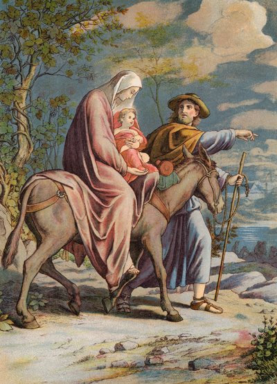 Die Flucht nach Ägypten von Julius (after) Schnorr von Carolsfeld