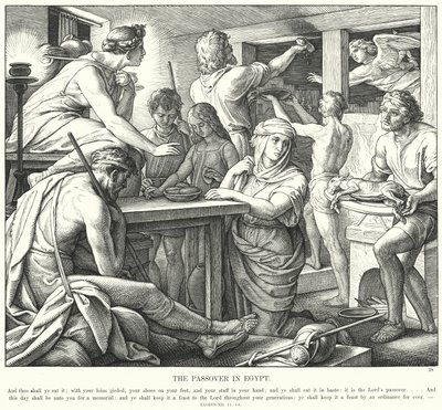 Das Passahfest in Ägypten von Julius (after) Schnorr von Carolsfeld