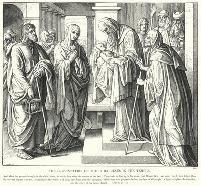 Die Darstellung des Jesuskindes im Tempel (Gravur) von Julius (after) Schnorr von Carolsfeld
