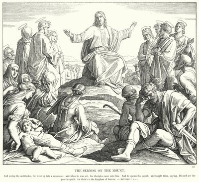Die Bergpredigt (Gravur) von Julius (after) Schnorr von Carolsfeld