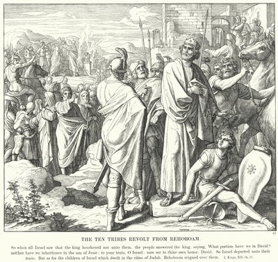 Die zehn Stämme revoltieren gegen Rehabeam von Julius (after) Schnorr von Carolsfeld