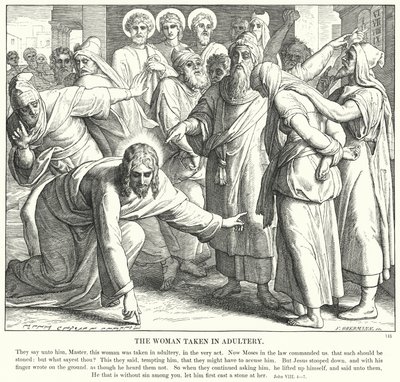 Die Ehebrecherin von Julius (after) Schnorr von Carolsfeld