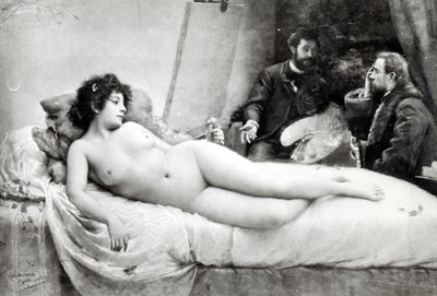 Emile Zola im Atelier des Künstlers, 1891 von Julius C. Rolshoven