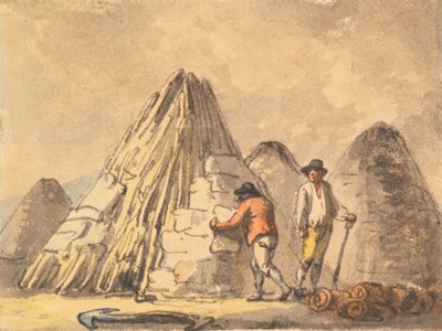 Herstellung von Holzkohle von Julius Caesar Ibbetson