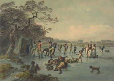 Schlittschuhlaufen im Hyde Park von Julius Caesar Ibbetson