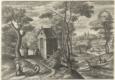 Juli (Serie: De twaalf maanden) von Julius Goltzius