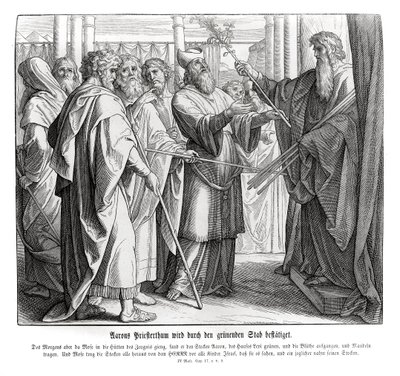 Aarons Priestertum wird bestätigt, Numeri von Julius Schnorr von Carolsfeld
