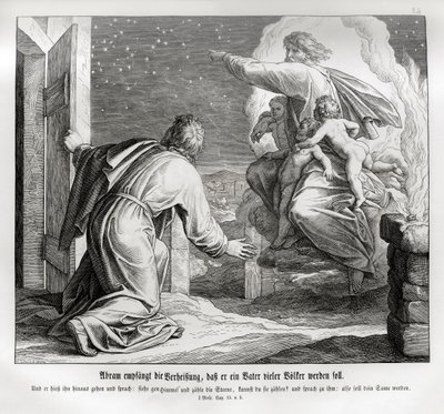 Abraham wird Vater vieler Völker, Genesis von Julius Schnorr von Carolsfeld